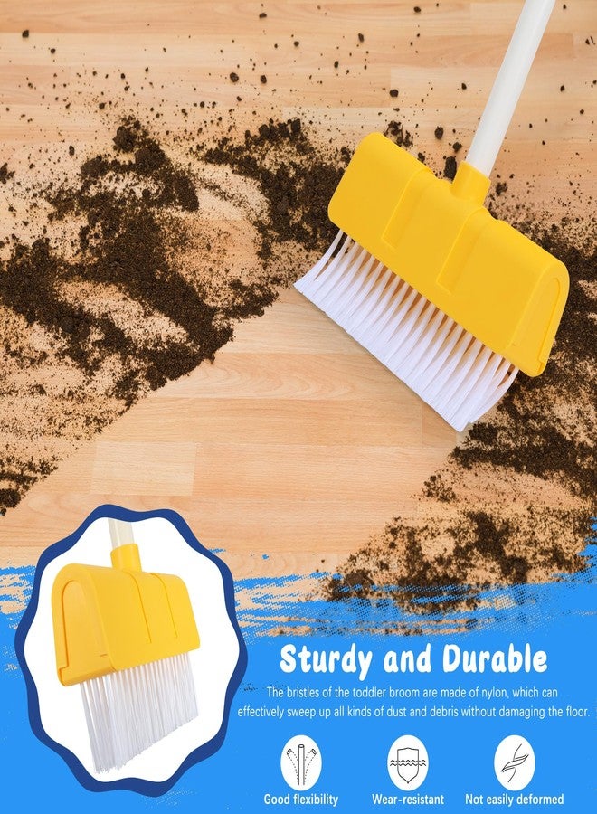 LIMIROLER Kids Cleaning Toy Set Toddlers Broom Dust Pan Set for Housekeeping Pretend Play Cleaning Set, Cleaning Toys Gift for Toddlers Girls Boys Age 3-6 Years Old (2PCS - Red and Yellow Set) - Image 5